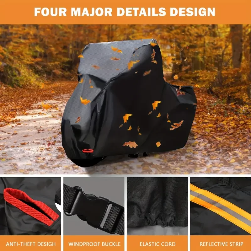 Prelata husa Oxford neagra cu argintiu moto scuter XXL 245cmx125cm­x105cm